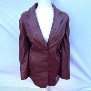 Burgundy Leather Jacket
